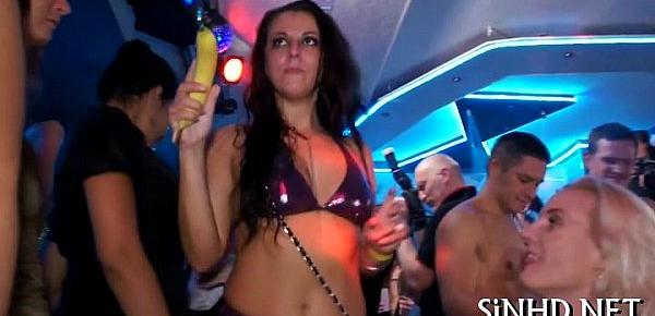 Explicit and brazen group gratifying